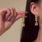 🌸 50% RABATT NU! 🌸 Elegant Gul Gnistrande Strass-Smycken