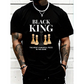 👕📏 BEGRÄNSAD TID 50% RABATT! ♟️ Herr Plus Size Schack Slogan T-shirt – Djukt tryck & avslappnad passform – Bär ditt spel med stolthet.