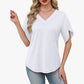 🎉 BEGRÄNSAD TID 50% RABATT! 👚 V-ringad Fladdermärmsblus – Mjuk Feminin Bris 🌸