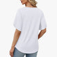 🎉 BEGRÄNSAD TID 50% RABATT! 👚 V-ringad Fladdermärmsblus – Mjuk Feminin Bris 🌸