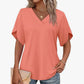 🎉 BEGRÄNSAD TID 50% RABATT! 👚 V-ringad Fladdermärmsblus – Mjuk Feminin Bris 🌸