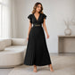 👗 50% OFF NOW! ✨ Women Elegant V-Neck Pleated Long Dress – Flattering pleats, lightweight fabric & elegant flow – Perfect for parties, weddings & summer evenings 🌸