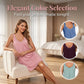 🌙 50% RABATT NU! 👗 Damnattkjol med Spetsdetaljer & V-ringning – Ultramjuk Modal & Lös Passform – Perfekt för Avkoppling & Sömn – Elegant & Bekväm 🌸