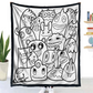 DIY Coloring Blanket with 24 Markers