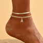✨50% RABATT NU! !✨Dainty Layered Gold Initial Anklets for Women