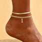 ✨50% RABATT NU! !✨Dainty Layered Gold Initial Anklets for Women