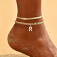 ✨50% RABATT NU! !✨Dainty Layered Gold Initial Anklets for Women
