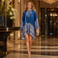 ⏳Limited-time 50% off⏰Women Vintage Floral High Neck Cape Dress👗