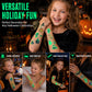 Lysande Halloween Tillfalliga Tatueringar for Barn Tecknade Vattentatiga Glosande Klistermarken