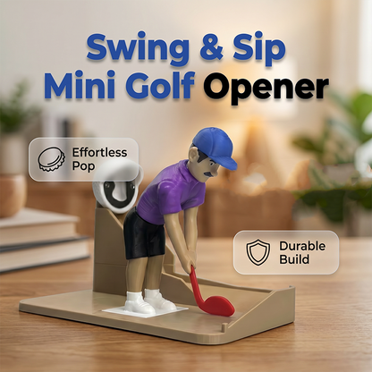 50% RABATT! Mini Golf Rolig Flasköppnare – Plast + Metall – Golfarfigurin för Bar & Kontor