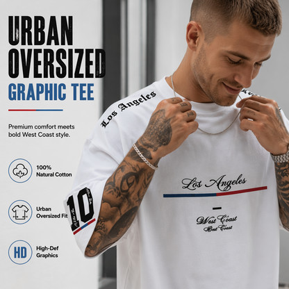 50% RABATT! Herr Oversized Bomulls-T-shirt Avslappnad, Bekväm & Mångsidig