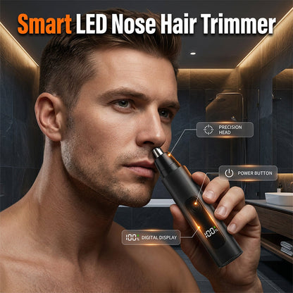 📢📢50% RABATT NU!! ⏰Laddningsbar Elektrisk Näshårtrimmer med LED-display