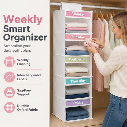👕 50 % RABATT NU! 🧺 5-facks hängande garderobsorganizer – platsbesparande, robust & mångsidig – perfekt för kläder, accessoarer & skor 🏠