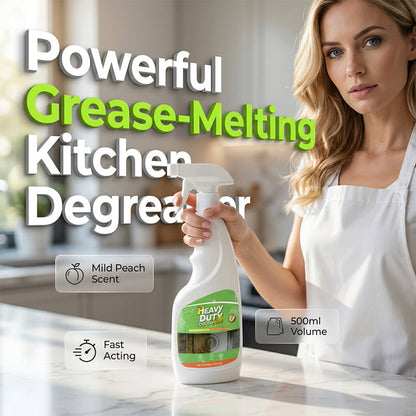🧼 50 % RABATT NU! 🍑 Kraftfull köksavfettningsspray – löser upp fett direkt – uppfriskande persikodoft – perfekt för spisar, fläktar och ugnar ✨