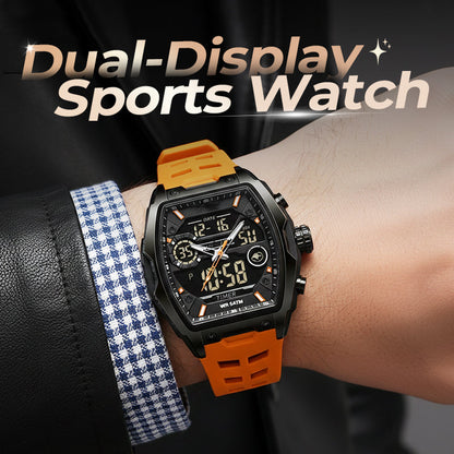 ⌚ Läs i mörkret – Herrsportsklocka med dubbel display och lysande urtavla. Vattentålig & robust. 50% rabatt.