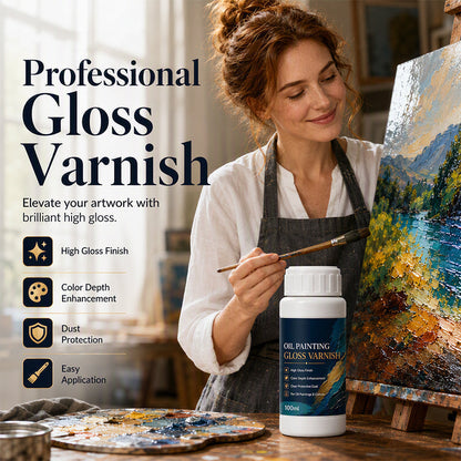 🎨 BEGRÄNSAD TID 49% REA! 💧 Glänsförstärkande Målningsfernissa – Högglänsig finish, UV-beständig & lätt att applicera – Skyddar & förbättrar ditt konstverk eller hantverk 🖌️