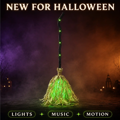 Halloween Elektrisk Häxkvast Dekoration