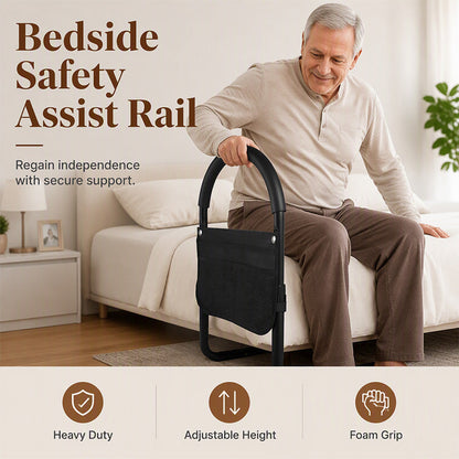 🛏️ 50% RABATT NU! 🛡️ Säker sngstängsel – Justerbar höjd, skumgrepp & säkerhetsrem – Enkelt sängstöd för seniorer & rörelsehjälpmedel ✨