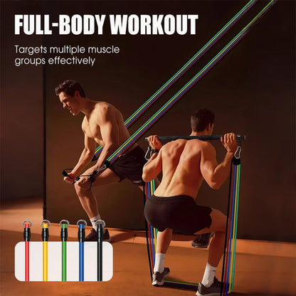 💪 50% RABATT NU! 13‑delars motståndsbandset med handtag – komplett hemmagym för helkroppsträning – perfekt för nybörjare och avancerade 🏋️‍♂️✨