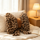 🎉 BEGRÄNSAD TID 50% RABATT! 🐆 Leopardmönstrad floskudde – Konstkaninpäls, ergonomiskt ländstöd & högelastisk PP-bomull ✨