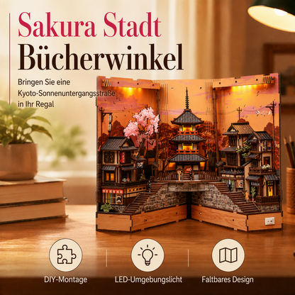 DIY träbokhylleinsats „Kyoto-gränd“