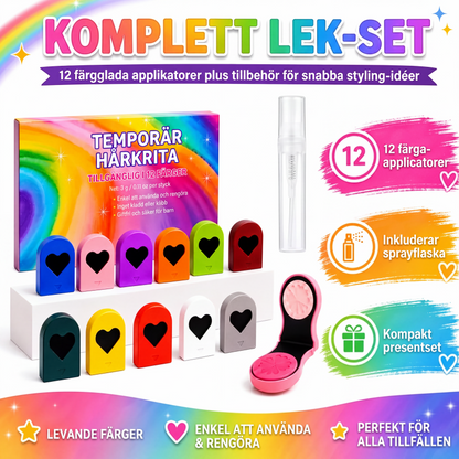 Tillfällig hårkritauppsättning för flickor