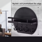Väggmonterad nyckelhållare med hylla och krokar
