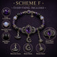Gotiskt Lila Strass Halloween-armband