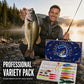 Julkalender med fiskedrag – Blindbox-set med wobbler, popper och skeddrag