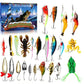 Julkalender med fiskedrag – Blindbox-set med wobbler, popper och skeddrag