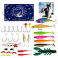 Julkalender med fiskedrag – Blindbox-set med wobbler, popper och skeddrag