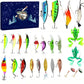 Julkalender med fiskedrag – Blindbox-set med wobbler, popper och skeddrag