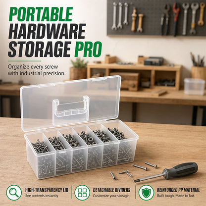 🔧 BEGRÄNSAD TID 50% REA! 🧰 Bärbar förvaringsbox för smådelar – Högtransparent design, anpassningsbara fack & ergonomiskt handtag – Organisera ditt verkstadsrum ✨