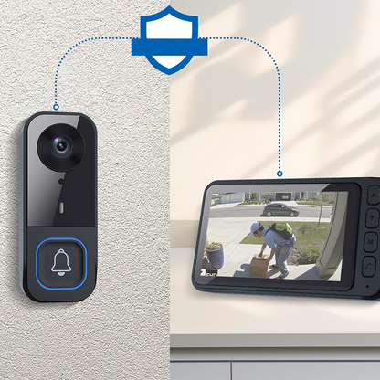 📢📢50% RABATT !!⏰Video-Dörrklocka med Monitor & Kamera (Trådlös)🚪👁️