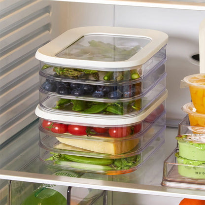 🥡50% RABATT⏰ Transparenta matlådor med lock, håller maten frisk & ordnar kylskåpet🥗