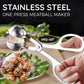 🍖 50% RABATT! ⏳ Rostfri Köttbulletillverkare – 304 Livsmedelsklassat Stål, Non-Stick Slät Yta & Enkelt Tryck – Perfekta Köttbullar på Sekunder ✨
