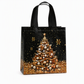 🎄 TIDSBEGRÄNSAT 50 % RABATT! 🖤 Svart Julklappsväska i Non-Woven – Slitstark med Hög Bärförmåga, Väderbeständig Laminerad Barriär & Fantastiska Guldfoliedetaljer – Elegant Julklappsinslagning ✨
