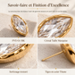 ✨ 50% RABATT⏰Rostfria örhängen med strass, elegant smycke för kvinnor💎
