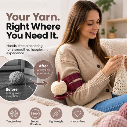 📢📢50% OFF !! ⏰Wearable Arm Yarn Holder with Adjustable Dual Straps