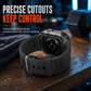Integrerat smartwatch-armband med skyddande skal och sportrem