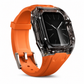 Integrerat smartwatch-armband med skyddande skal och sportrem