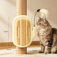 🐱 50 % RABATT NU! 🧶 Automatisk 2-i-1-hörnborste för husdjur – självputsande borste & fjäderleksak i ett 💚