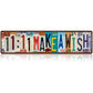 Vintage dekorativ registreringsskylt ”Love You More”