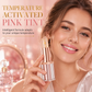 🌸 50% RABATT NU! 🌸 Temperaturkänsligt Läppbalsam med Bladguld – Återfuktande Rosa Glans