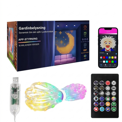 Vattentäta LED-gardinljusslingor