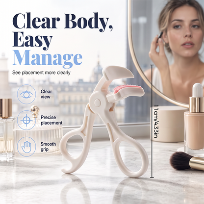 👁️ 50 % RABATT! ✨ Vidvinkel-ögonfransböjare med kam – Omedelbart franslyft, inbyggd separationskam & mjuk skyddsdyna – Ergonomiskt handtag för separerade, perfekt böjda fransar på sekunder 💫