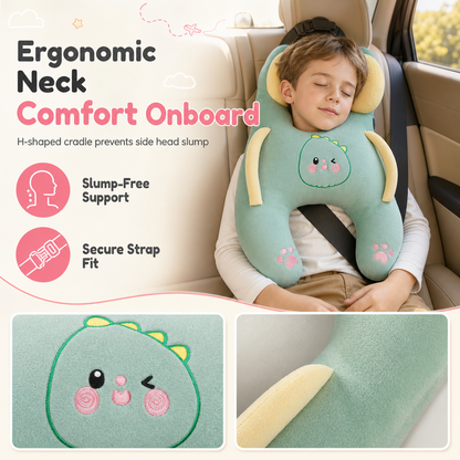 🚗 50% RABATT! ✨ Ergonomisk H-formad bilkudde & nackstöd – Bekväm resekudde för barn & vuxna 😴