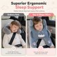 🚗 50% RABATT! ✨ Ergonomisk H-formad bilkudde & nackstöd – Bekväm resekudde för barn & vuxna 😴