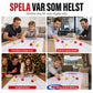 Mini curlingspel för bordsskiva med upprullningsbar matta och curlingstenar av plast - interaktivt inomhusbrädespel för barn och vuxna