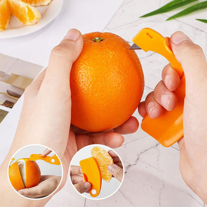 Smidig citrus- och fruktskalare med ergonomiskt fingergrepp – Enkel skalning utan kladd